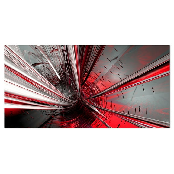 Designart 'Fractal 3D Deep into Middle ' Contemporary Canvas Art Print