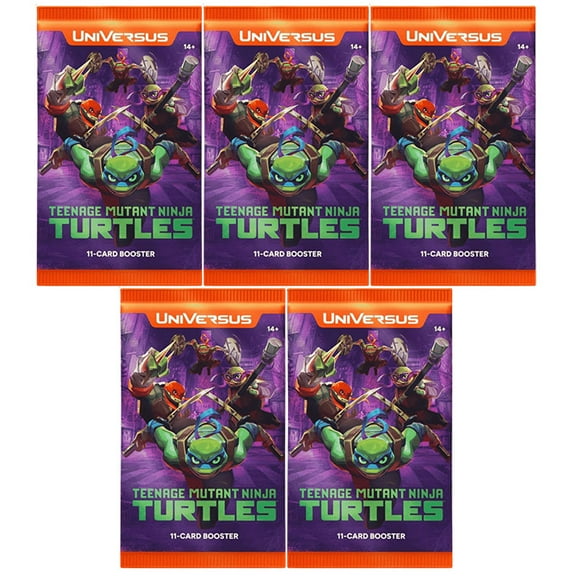 Universus Teenage Mutant Ninja Turtles [TMNT] CCG - BOOSTER PACKS [5 Pack Lot]
