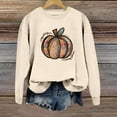thumbnail image 3 of Fall Sweatshirts for Women 2025 Long Sleeve Crewneck Pumpkin Graphic Sweatshirt Halloween Thanksgiving Pullover Tops, 3 of 4