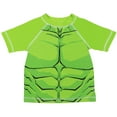 thumbnail image 2 of Marvel Avengers Hulk Little Boys Pullover Rash Guard and Swim Trunks Outfit Set Toddler to Big Kid, 2 of 3