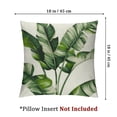 thumbnail image 4 of nygtbtfer Tropical Leaves Throw PillowSet of 2 Green Palm Leaf Decorative Pillow Cases Polyester Linen Outdoor Cushion Covers for Sofa Couch Garden Home Decor White, 4 of 7