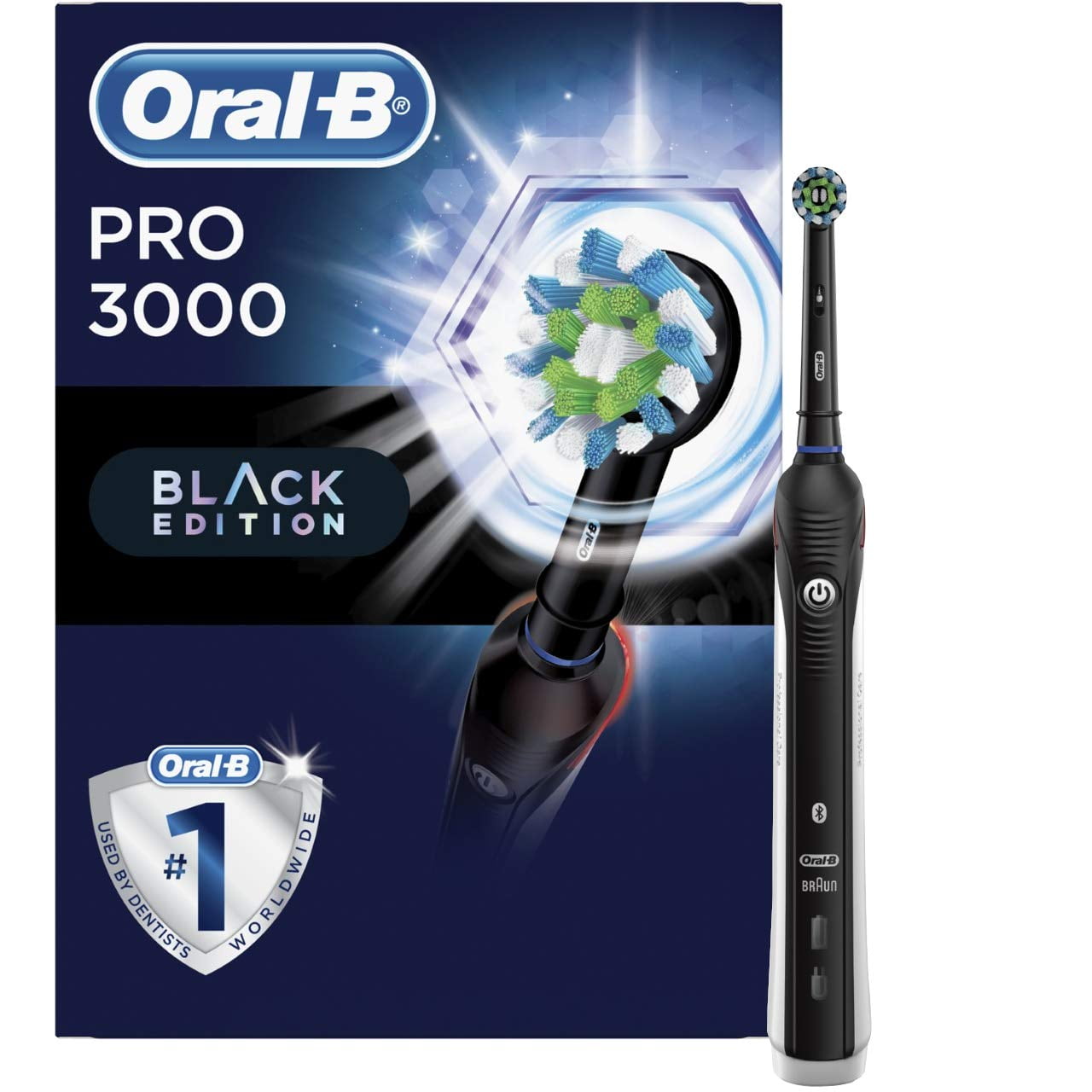 Economisch cement boeren Oral-B 3000 Smartseries Electric Toothbrush with Bluetooth Connectivity,  Black Edition, Powered by Braun - Walmart.com