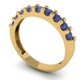 thumbnail image 2 of 0.63 ctw Wedding Band for Women - 18K Yellow Gold Simulated Tanzanite Stackable Eternity Ring, 2 of 6