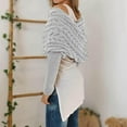 thumbnail image 5 of Sweater Scarf with Sleeves for Women Double Sleeve Wool Scarf Knitted Crochet Tops Womens Fall Outfits 2025, 5 of 5