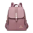 thumbnail image 3 of Mochilas de cuero suave para mujer, mochila de gran capacidad para mujer, mochila de viaje informal para mujer, mochila femenina para adolescentes, mochila para niñas, 3 of 5