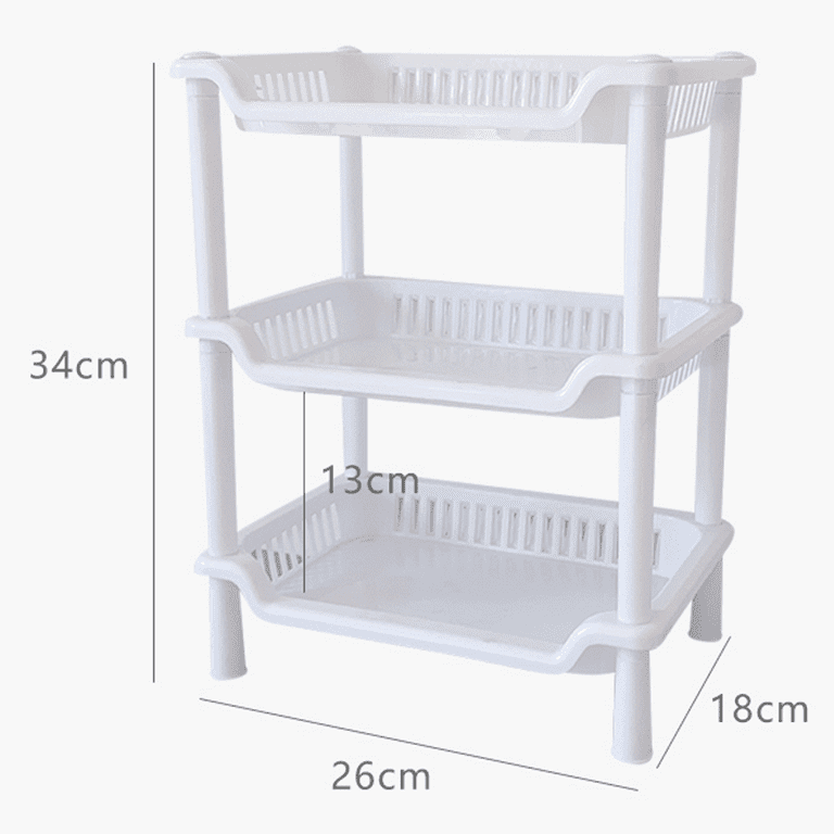 2 Tier Plastic Bathroom Shower caddy Corner Rack Kitchen Shelf Organiser  Storage