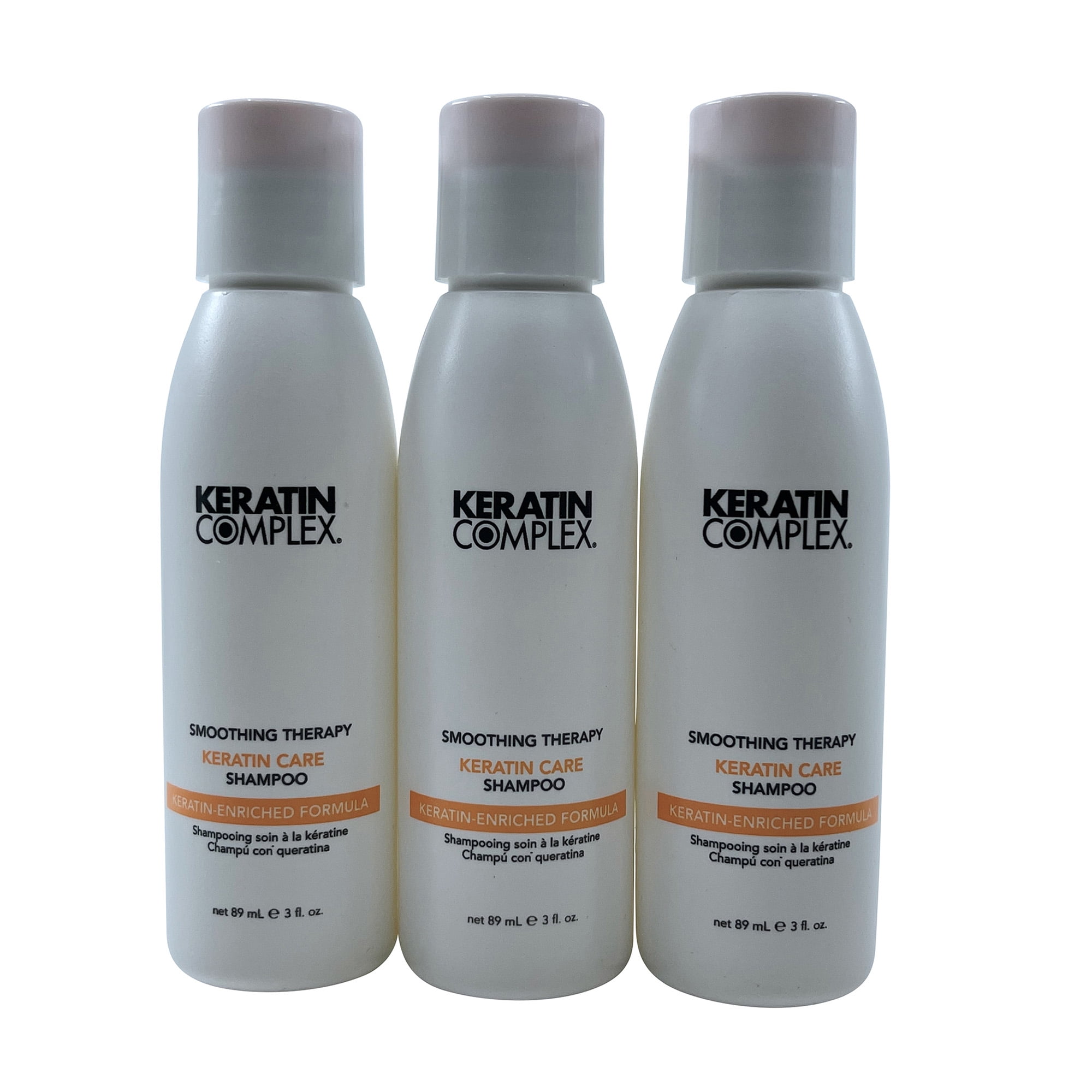Keratin Complex Smoothing Therapy Keratin Care Shampoo 3 OZ Set of 3 Walmart