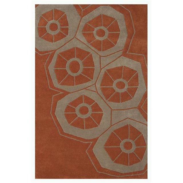 Noble House RIV7604576 Tapis de 5 Pi x 7 Pi de la Riviera - Rouille