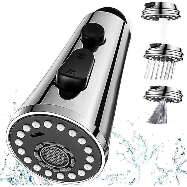 Modes Kitchen Faucet Sprayer, Pull-Out Kitchen Sink Sprayer G1/2 Kitchen Faucet Head Sprayer Replacement for Bathroom Sink