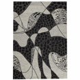 thumbnail image 1 of MAT Orange NOVRIDBLA052076 Riddle Black & White Rectangle Area Rug- 5 ft. 2 in. x 7 ft. 6 in., 1 of 1