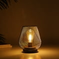 thumbnail image 3 of Medium Battery Powered Outdoor lantern, Cordless Metal Lamp with LED Edison Bulb (Bronze), 3 of 10