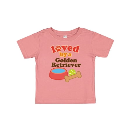 

Inktastic Golden Retriever Loved By A (Dog Breed) Boys or Girls Baby T-Shirt