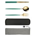 thumbnail image 2 of Chopsticks Spoon Set Stainless Steel Portable Mirror Polishing Anti-slip Tableware Child Fork Flatware Case, 2 of 7