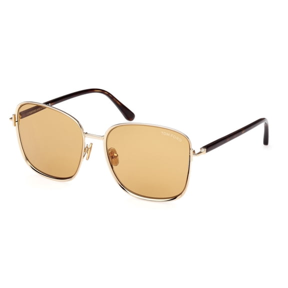 Tom Ford FT1029 32E 57mm Square Sunglasses Women's Rose Gold