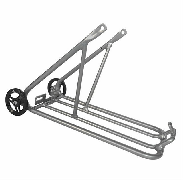 Guardoinrt PODAY Foldable Bicycles Aluminum Alloy Rear Shelf Bikes Back Racks with Wheels Riding Luggage Accessory Replacement for Brompton Type 2