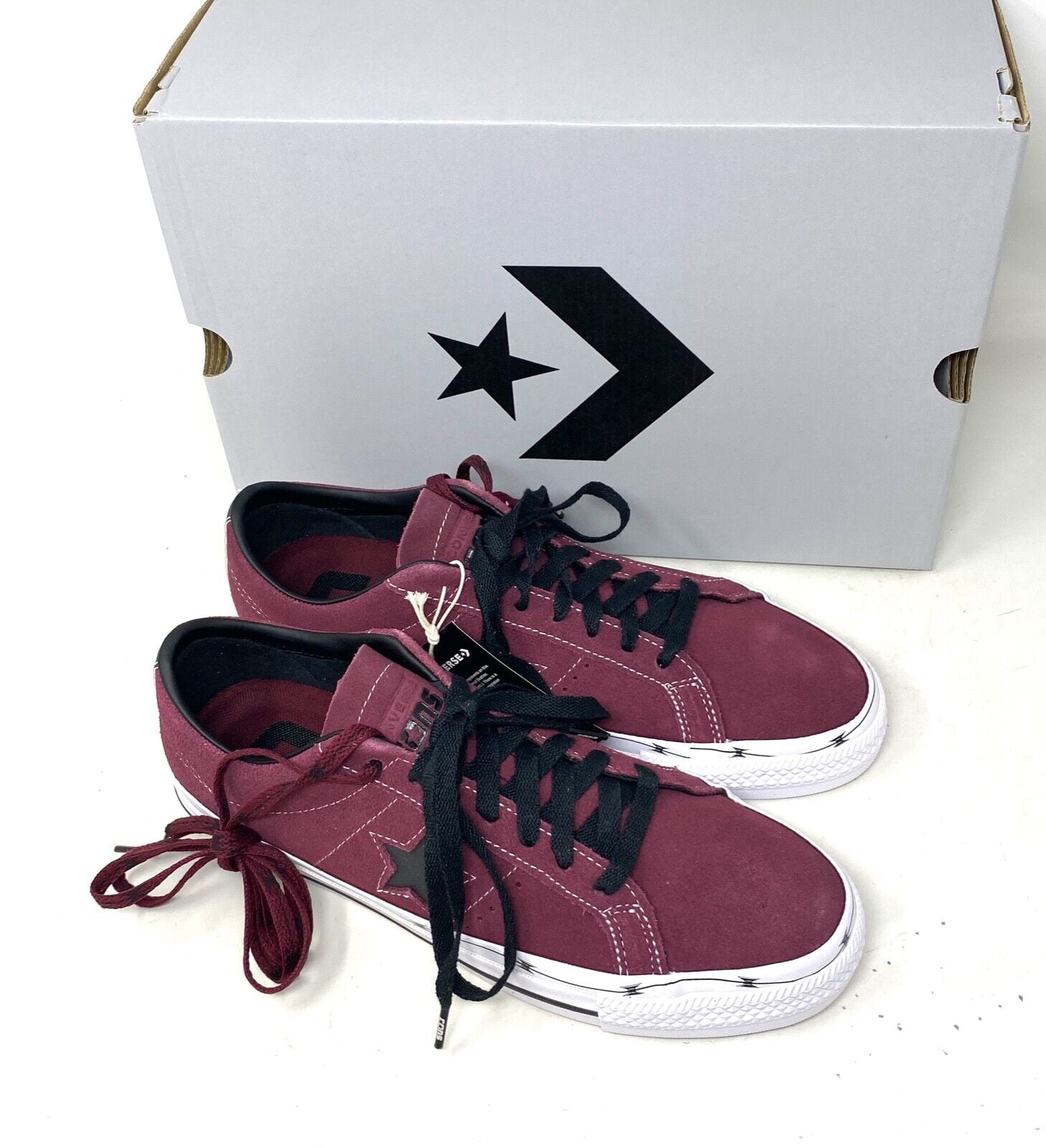 Converse One Star Pro OX Shoes Low Suede Bordeaux Sneakers Skate A05091C Walmart