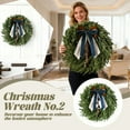 thumbnail image 2 of Norfolk Artificial Wreath For Front Door And Home Decoration, Handcrafted With Premium Materials To Resist Fading, Maintain Realistic Green Leaves, 22in (21.6 Inches), 2 of 8