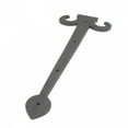 thumbnail image 4 of Renovators Supply Black Wrought Iron Garage Door Decorative Hardware Fleur De Lis Design 15-3/8 in Rust Resistant Dummy Strap Hinge w/Screws, Pack of 4, 4 of 7