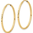 thumbnail image 2 of 14K Yellow Gold D/C 1.50Mm Endless Hoop Earrings (Width 1.5) (Length 29.5) - Jbsp, 2 of 5