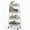 Green, variant on EDX 4-Tier Rolling Cart, 132 lbs Metal Utility Cart Storage Organizer with Lockable Casters, Multi-Functional Mesh Rolling Storage Cart for Kitchen Office, White