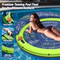 thumbnail image 4 of ParentPool Floats Adult, Inflatable Tanning Pool - Extra Large Pool Floats for Adults Heavy Duty, Round Pool Rafts, River Lake Floaties Water Floats with Cup Holders, 4 of 6