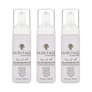 Hairitage Have It All Curl Enhancing Foam Mousse with Quinoa & Rice Protein for Frizz Control, 5 oz (Pack of 3)