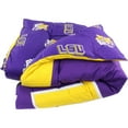 thumbnail image 3 of College Covers LSU Tigers 3 Pc Reversible Cotton Comforter Set, 1 Comforter, 2 Shams, Queen, 3 of 8