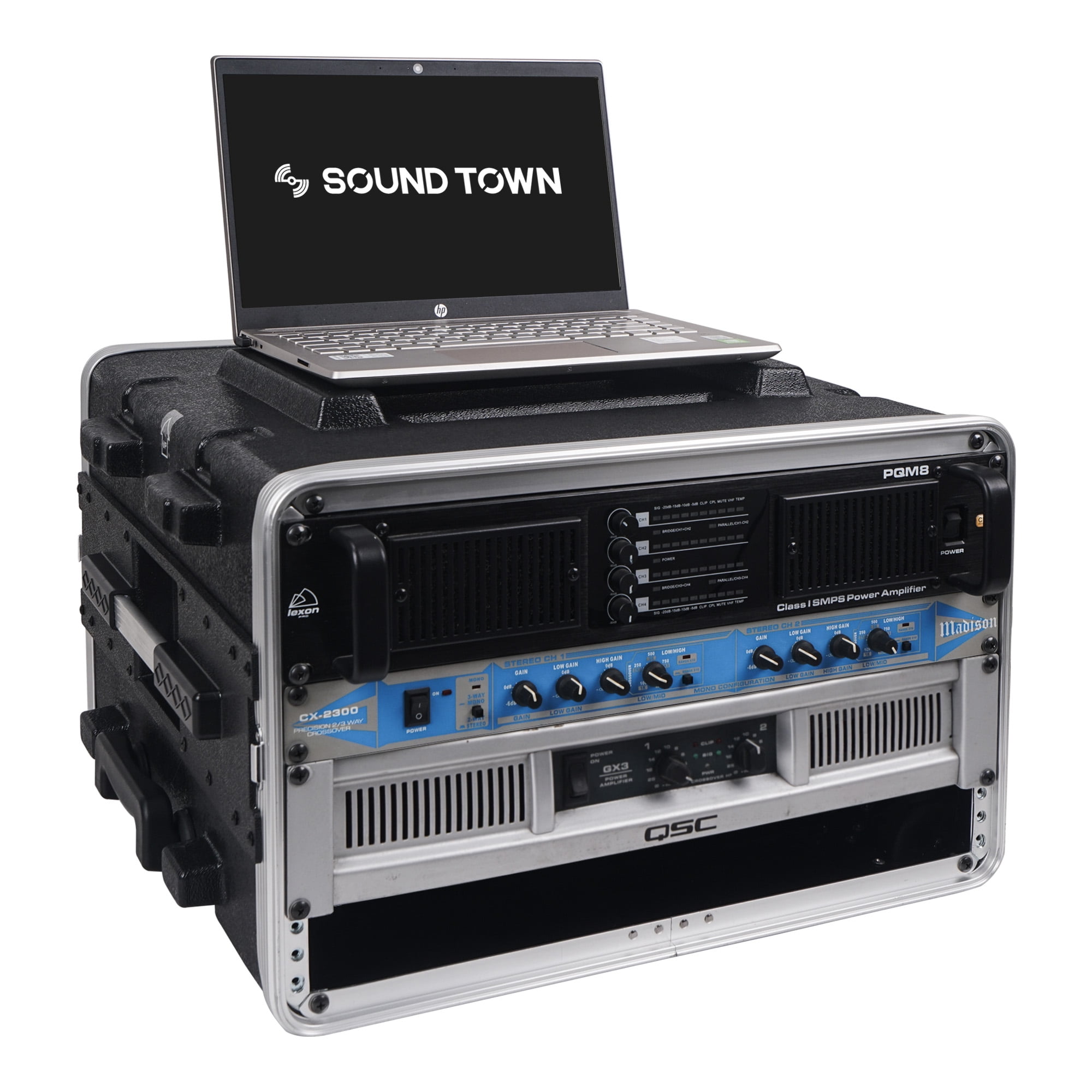 Sound Town Lightweight 6U PA DJ Rack/Flight/Road Case with 5U Rack