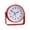 Red, variant on Round, Timekeeping - Alarm Clock, Compact Sturdy Silent Non Ticking Desk Clock for Campus Learner And Office (3.9x3.9x1.4 Inch)