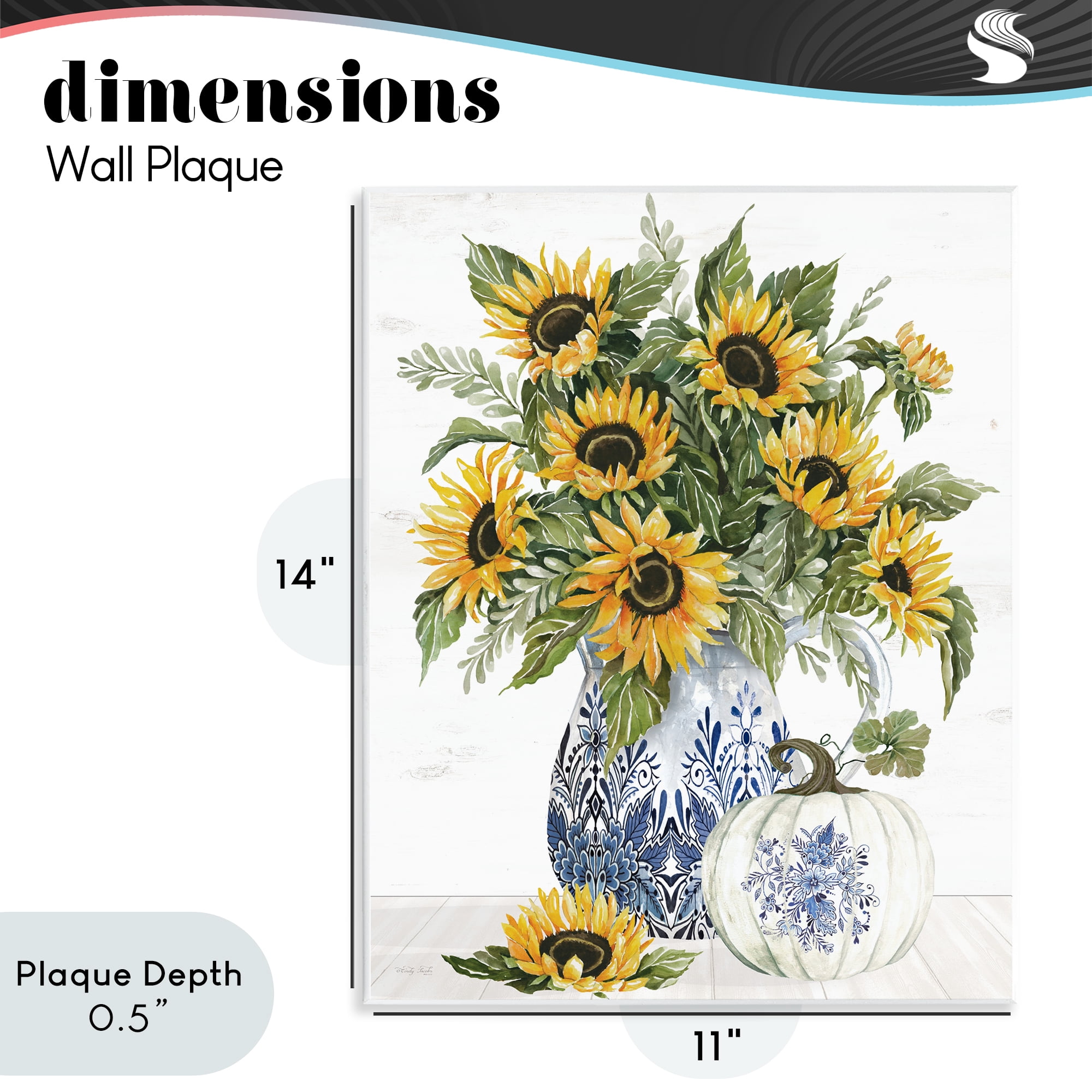 Stupell Industries Imperial Autumn Sunflowers Wall Plaque Art, design by Cindy Jacobs