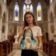 thumbnail image 4 of Backpack Godmother Backpack Oil Painting Style Handbag Women's Tote Bag Large Capacity Shoulder Bag, 4 of 6