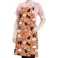 thumbnail image 5 of Halloween Cat Apron-Garden Aprons for Women with Pockets-Cotton Linen Waterproof Kitchen Cooking Gardening Aprons Adjustable for Kitchen,Cooking,BBQ and Salon 32"x27", 5 of 7