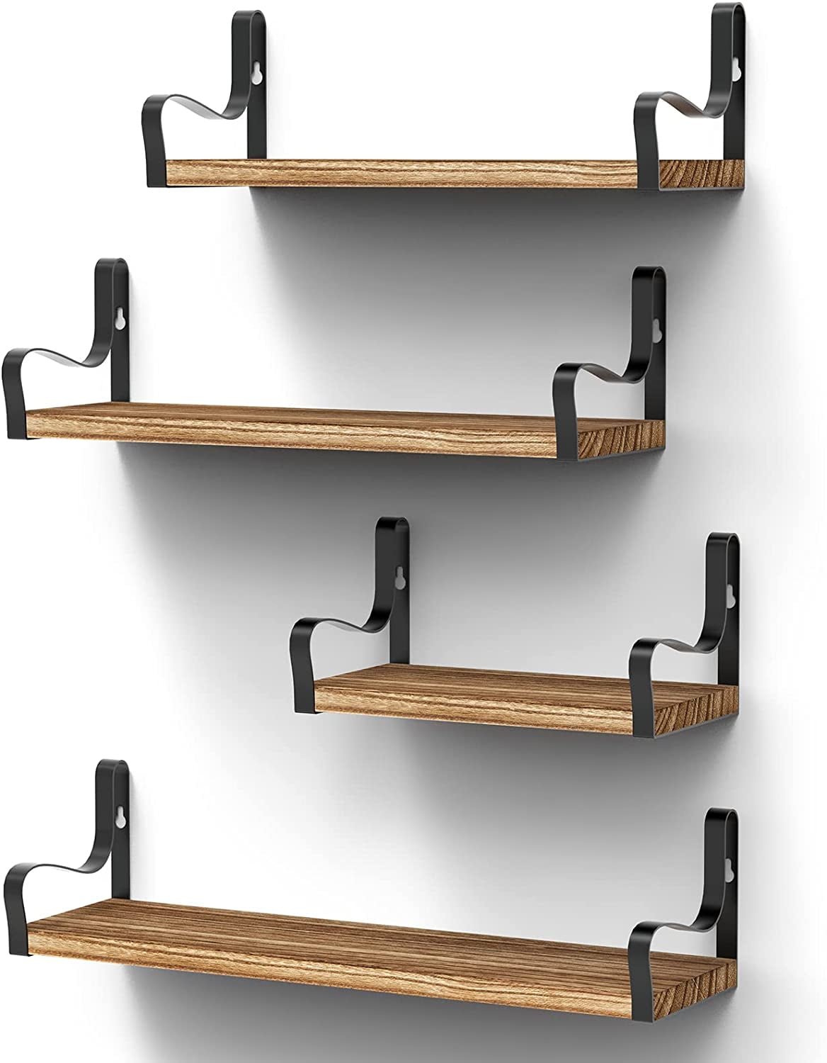 Wall Mounted Shelf Hanging Wall Shelves Details about   Kosiehouse Rustic Wood Floating Shelves 