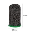 thumbnail image 3 of 2 fundas para dedos de juegos móviles de 24 puntadas, antideslizantes (negro y verde)., 3 of 6
