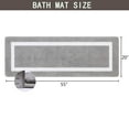 thumbnail image 6 of Aonewoe Bathroom Runner Rugs 20 x 55 Soft Absorbent Bath Rugs Non Slip Washable Bath Mat Long Carpet Runner for Bathroom, Tub and Shower, Grey, 6 of 7