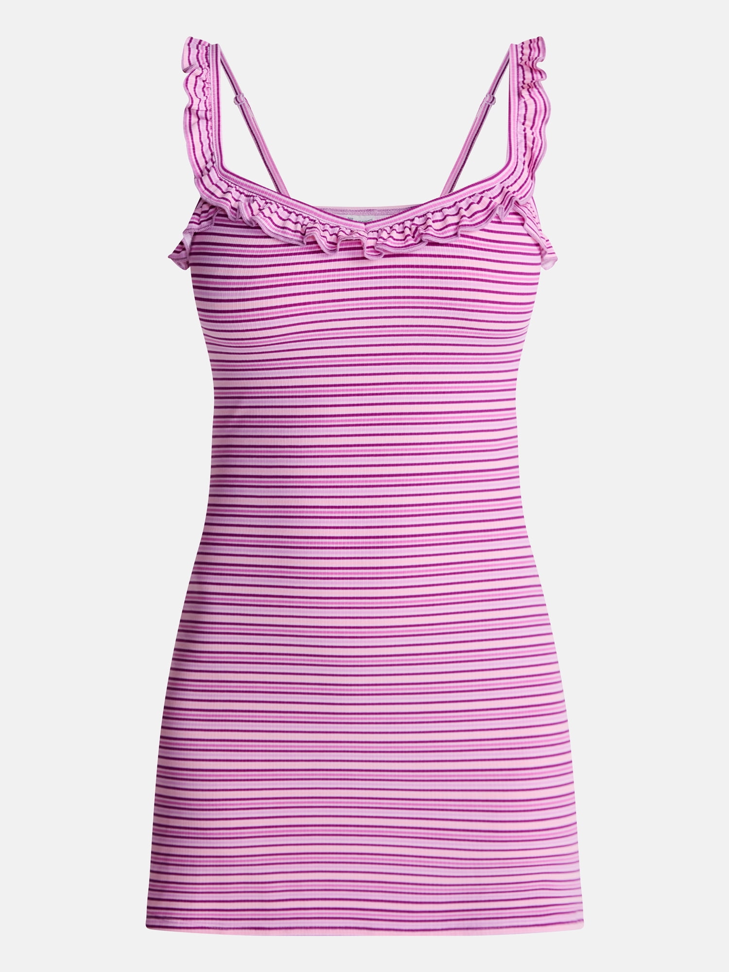 No Boundaries Ruffle Slip Dress, Women's XS-XXL