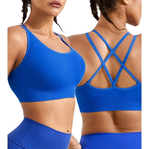 SHARICCA Sport Bra for Women High Impact Workout Yoga Wireless Bra