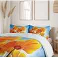 thumbnail image 6 of Ambesonne Wildflower Duvet Cover Sets, Petals Tilt Shot and Sky, 2-Queen, Burnt Orange Azure Blue, 6 of 7