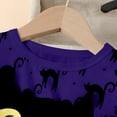 thumbnail image 6 of XEGLSBU Toddler Girls Dresses Long Sleeve Cartoon Halloween Prints Mesh Dress Outfits Dark Purple Size 12-18 Months, 6 of 8