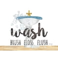 thumbnail image 2 of Rae, Marla 18x15 Black Ornate Wood Framed with Double Matting Museum Art Print Titled - Wash - Brush - Floss - Flush, 2 of 4
