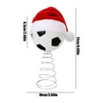 thumbnail image 3 of Christmas Tree Top Decoration - Santa Hat And Soccer Ball Tree Top Decoration, Lightweight Design, Full Of Festive Atmosphere, Suitable For Party, Studios, 3 of 6