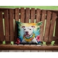 thumbnail image 2 of Pit Bull Terrier Luau Throw Pillow 14 in x 14 in, 2 of 5