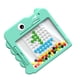 thumbnail image 3 of Tablero magnético para garabatear con forma de dinosaurio, sin polvo, arte de puntos, juguete preescolar, bolígrafo magnético, tablero de dibujo, verde S, 3 of 9