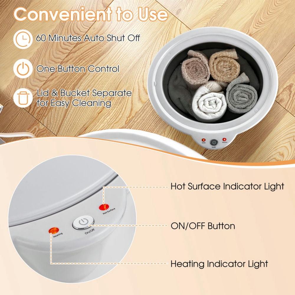 YYAo Apartments Dryer, Laundry Dryer,Towel Warmer Bucket with Fragrance Holder and Auto Shut-Gray