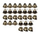 thumbnail image 5 of Cascabeles pequeños de bronce, diseño vintage, decorativos, rústicos, colgantes, para hacer tú mismo. 30 piezas, 5 of 7