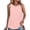 Pink, variant on Otvok Tank Top for Women Fashion Casual Solid Sleeveless Blouse Round Neck Sexy Slim Summer Tops