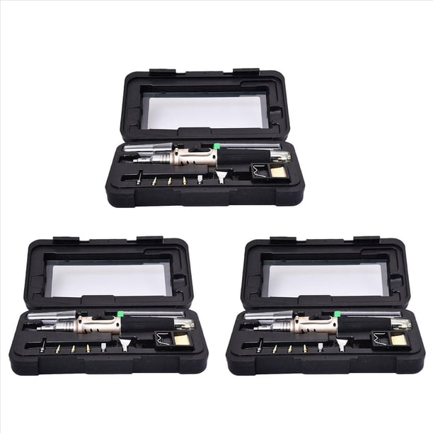 30X HS-1115K 10-en-1 Conjunto de Caja de Soldador de Gas Multifunción Conjunto de Pulverizador Encendedor Equipo de Soldadura