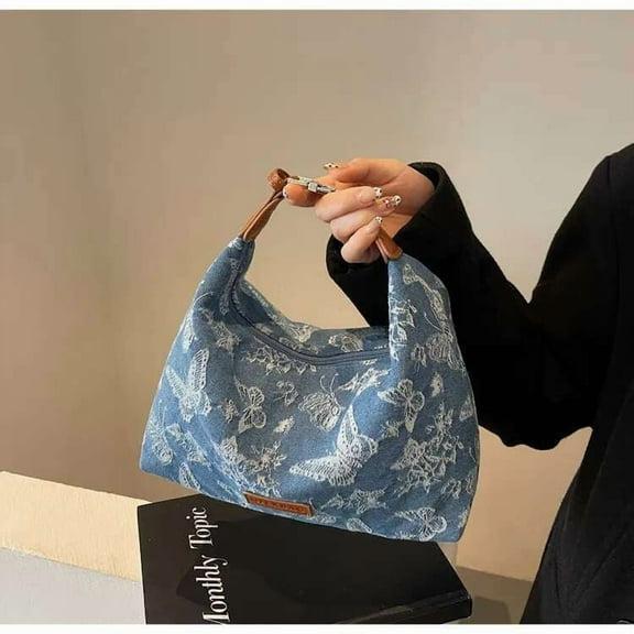Chic Single-Shoulder Denim Crossbody Bag for Women Versatile Accessory