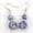 Blue Vein Jasper, variant on women's fashion drop dangle earrings 6mm 10mm natural gemstone stone beads-White Crystal