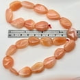 thumbnail image 5 of Chalcedony Oval Stone Strand| 18x13x7 to 15x12x6 | Orange Pink | 26 to 22 Beads|, 5 of 9